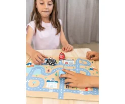 Juego Mantel con Circuito Mostaza + 3 Coches