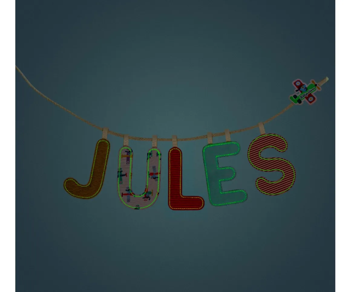 Letra Tela Fosforescente E Rosa