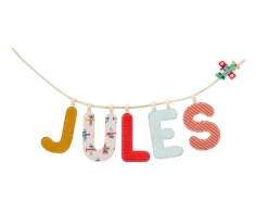 Letra Tela Fosforescente E Azul