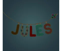 Letra Tela Fosforescente L Amarilla