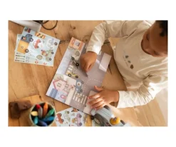 Libro de Pegatinas Reutilizables Jim y Vehículos