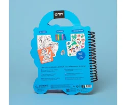 Libro OMY con Pinturas y Pegatinas Dinos