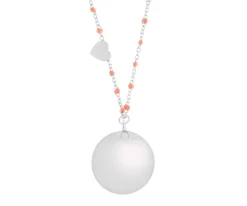 Llamador de Ángeles Fine Silver/Pink