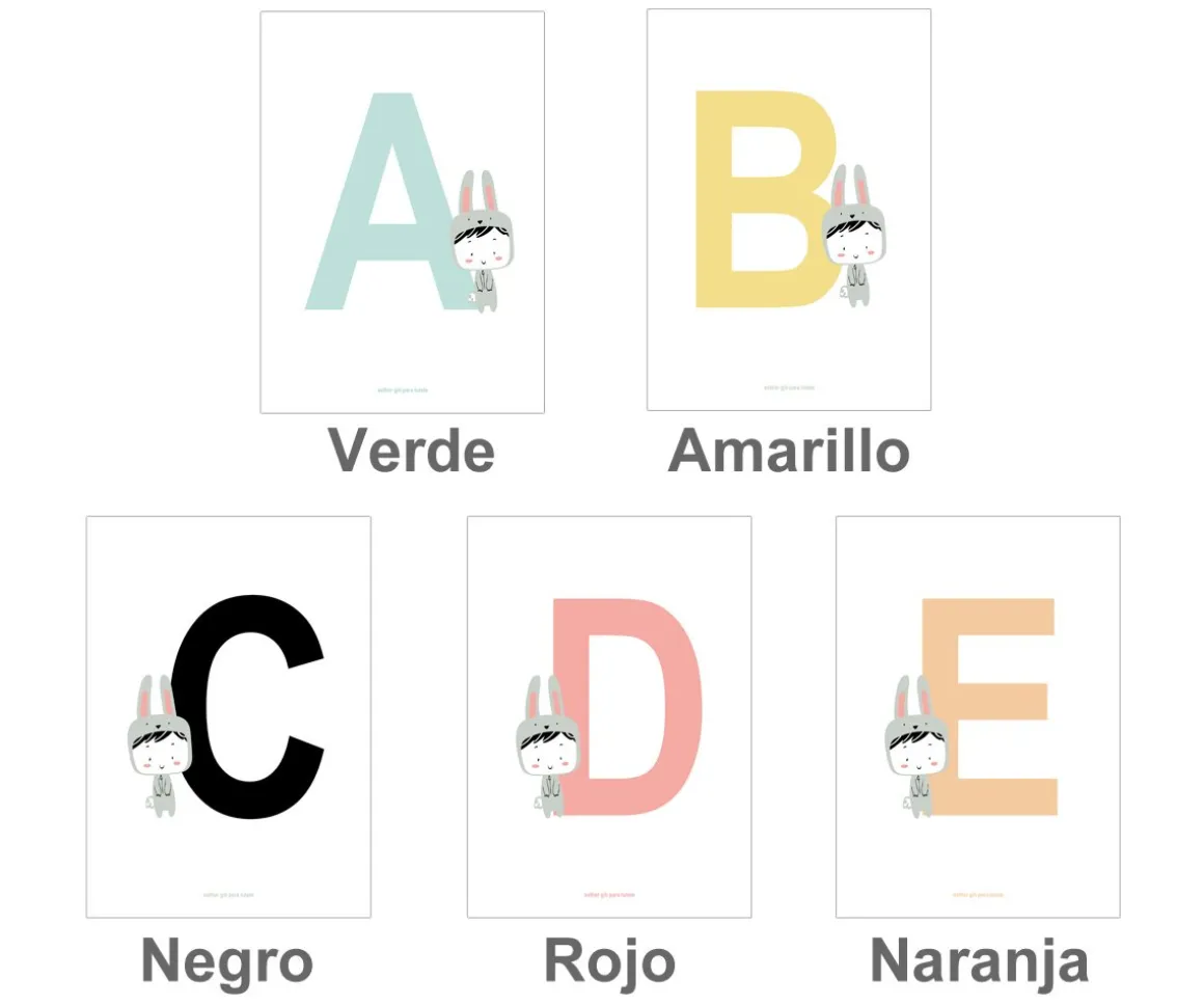 Lámina Letra Conejo Esther Gili