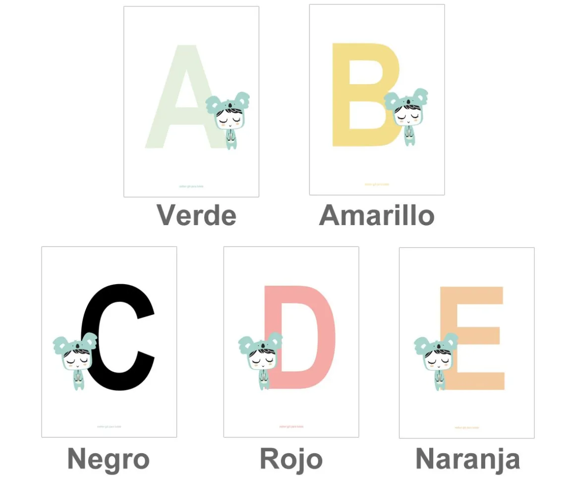 Lámina Letra Koala Esther Gili