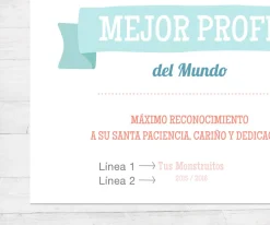 Lámina Personalizada Premio a la Mejor Profe