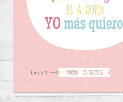 Lámina Personalizada Rosa Profe Te Quiero