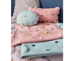 Manta Bebé Lunares Menta