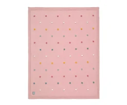 Manta Bebé Lunares Rosa