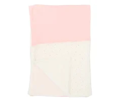 Manta Coralina Rainbow Dots Rosa Personalizable