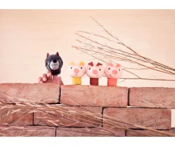 Marionetas de Dedo El Lobo y los 3 Cerditos
