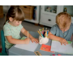 Mesa Multifunción Teggi Gris/Old Rose/Turquesa