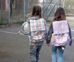 Mochila Escolar Grande Cottage Blue Checks