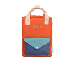 Mochila Escolar Mediana Envelope Lifebuoy Orange Personalizable