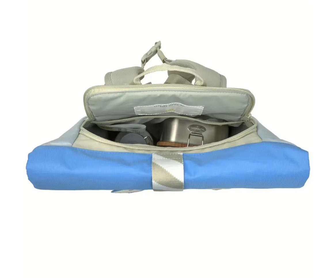 Mochila Escolar Mediana Rolltop Sunny Explorer Green / Blue