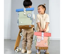 Mochila Escolar Mediana Rolltop Sunny Explorer Rose / Pink