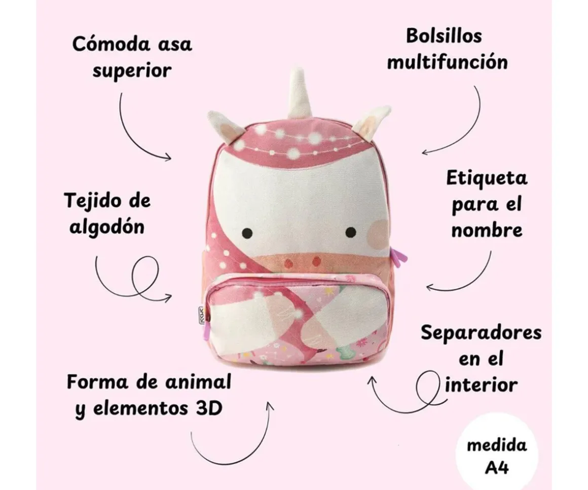 Mochila Grande Personalizable Unicornio