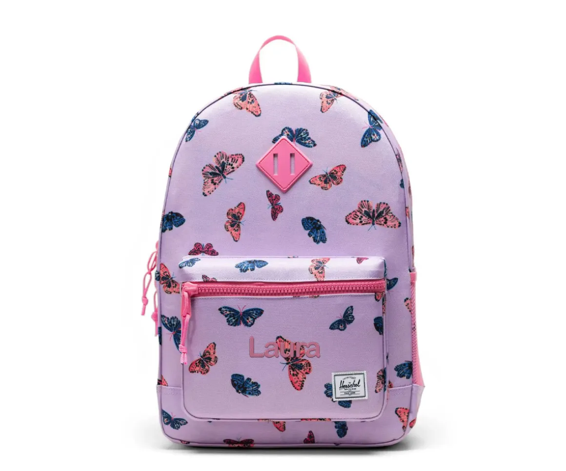 Mochila Herschel Heritage Youth Personalizable Butterfly Lavendula