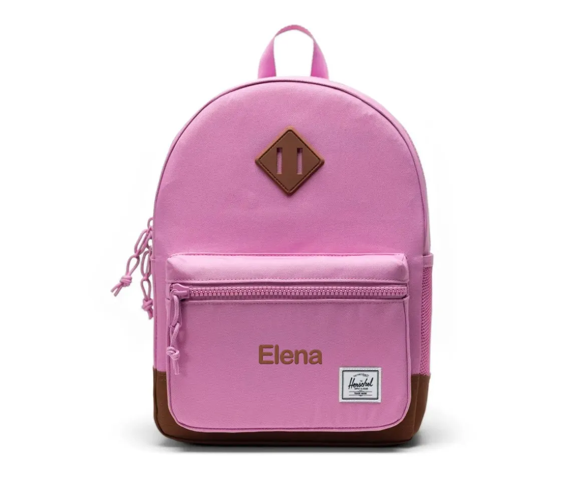 Mochila Herschel Heritage Personalizable Opera Mauve Saddle Brown