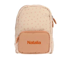 Mochila Infantil Acolchada Leaves Sand Personalizable