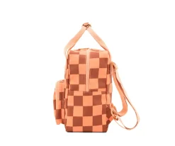 Mochila Infantil Blocks Pink Brown Personalizable