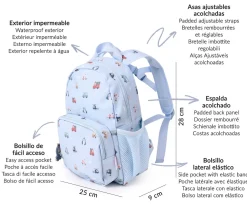 Mochila Infantil City Cars Personalizable