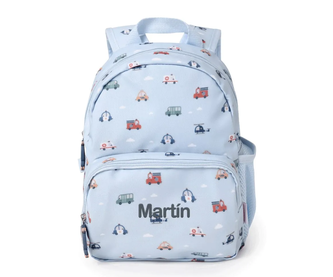 Mochila Infantil City Cars Personalizable