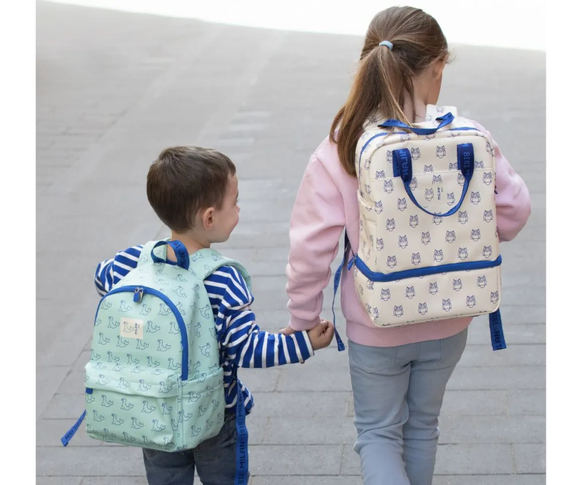 Mochila Infantil con Compartimento Térmico Beige Colección 460 Since 1918