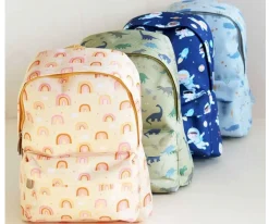 Mochila Infantil Mini Dinosaurios Personalizable + Llavero T-Rex Regalo