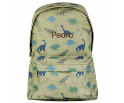 Mochila Infantil Mini Dinosaurios Personalizable + Llavero T-Rex Regalo