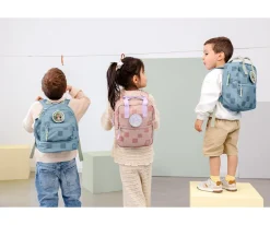 Mochila Infantil Mini Pattern Party Blue / Green