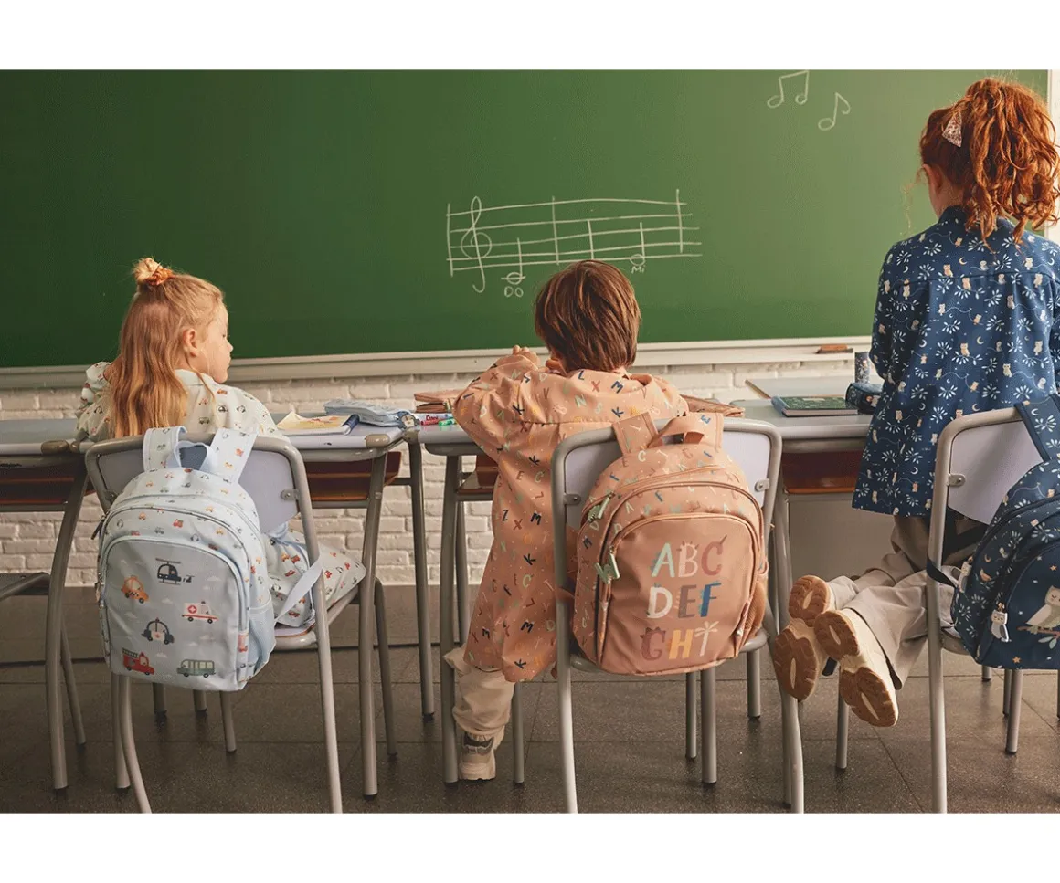 Mochila Mediana City Cars + Llavero Personalizable