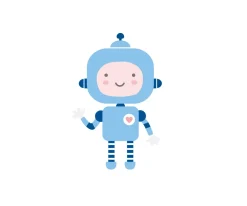 Mochila Mini Fashion Azul Personalizada Robot