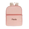 Mochila Nordic Check Blush Personalizable