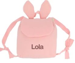 Mochila Pequeña Gasa Conejo Rose Blush Personalizable