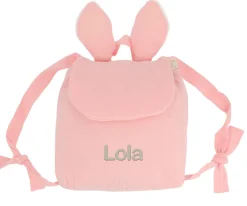 Mochila Pequeña Gasa Conejo Rose Blush Personalizable