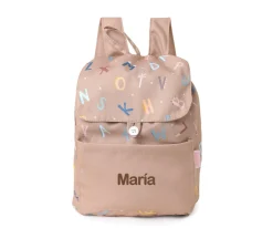 Mochila Pequeña Tela Funny Letters Personalizable