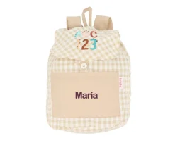 Mochila Pequeña Vichy Funny Letters Personalizable