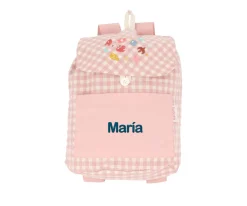Mochila Pequeña Vichy Geometric Nature Personalizable