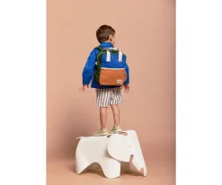 Mochila Preescolar Arthur Tricolor Azul Eléctrico Personalizable