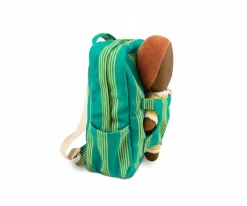 Mochila Preescolar Portamuñecos Rayas Green