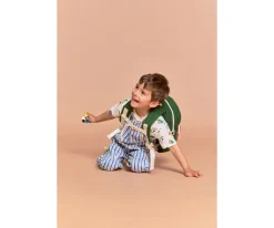 Mochila Preescolar Romy Tricolor Azul Eléctrico Personalizable