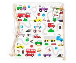 Mochila Saco Coches Little Motors Personalizable