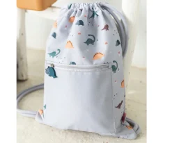 Mochila Saco Impermeable Dinos World Personalizable