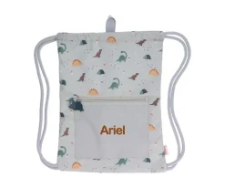 Mochila Saco Impermeable Dinos World Personalizable