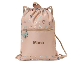 Mochila Saco Impermeable Funny Letters Personalizable