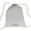 Mochila Saco Mini Star Grey Personalizable