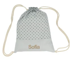 Mochila Saco Mini Star Grey Personalizable