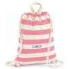 Mochila Saco Nautical Natural-Pink Personalizable