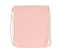Mochila Saco Nordic Check Blush Personalizable